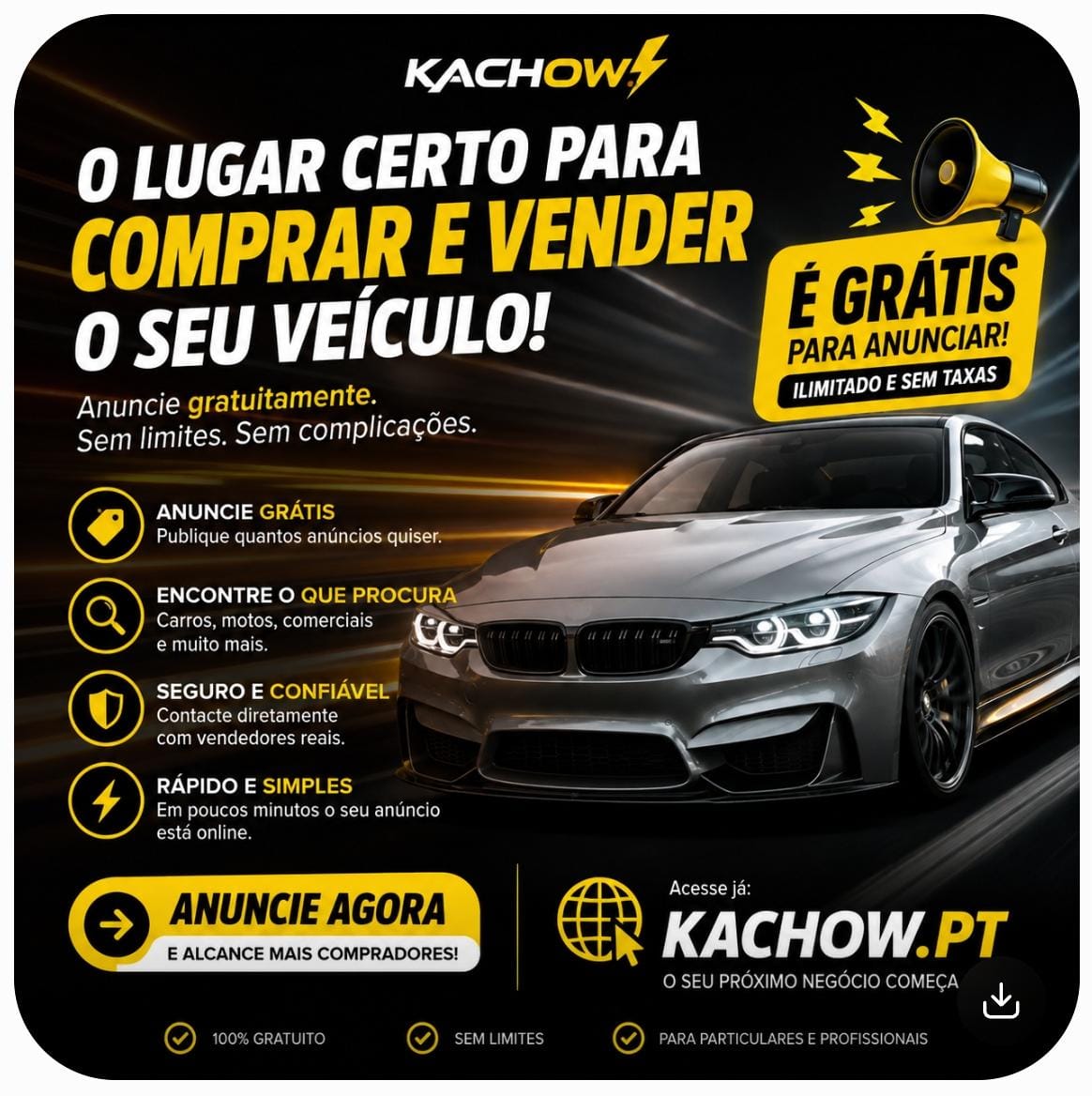 Anunciar grátis e ilimitado Encontre aqui seu próximo veículo